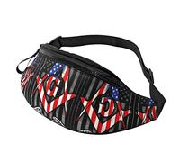Sac banane pour homme et femme avec drapeau franc-maçon pour voyage, marche, course à pied, randonnée, cyclisme, Noir , Taille unique, Sacs banane