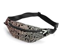 Sac banane pour homme et femme avec imprimé calendrier maya End of the Worldprinted Sac banane de sport pour voyage, course à pied, randonnée, marche, entraînement, calendrier maya End of the World,