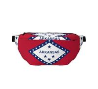 Sac banane pour homme et femme avec imprimé drapeau de l'État de l'Arkansas, grand sac banane pour randonnée, voyage, sac banane facile à transporter
