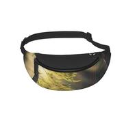 Sac banane pour homme et femme avec imprimé lumière du soleil matinale dans la nature sauvage pour promener le chien pour voyage, sport, course à pied, randonnée, jogging, gym, Noir , Taille unique