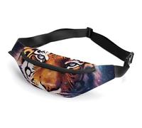 Sac banane pour homme et femme avec imprimé tigre galaxie pour voyage, course à pied, randonnée, marche, entraînement, tigre galaxie, 36 x 15 cm, Galaxy Tiger, 36*15cm