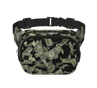 Sac banane pour homme et femme avec inscription « Dollar Sign » pour l'entraînement, la course, les voyages, la randonnée, Noir , Taille unique