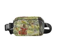 Sac banane pour homme et femme avec motif floral - Étanche - Antivol, Swing Park Girl, 1 size