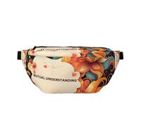 Sac banane pour homme et femme avec motif loup et attrape-rêves avec sangle réglable, Citations sur le bonheur, Taille unique