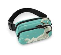 Sac banane pour homme et femme avec sangle réglable Chicago Skyline pour tous les jours, Goat Frolic, 20x13cm
