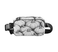 Sac banane pour homme et femme - Avec sangle réglable - Motif citrouille dessiné à la main - Pour la marche, la course à pied, le cyclisme, la randonnée, les voyages et l'entraînement, C1336, Poche de