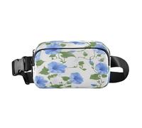 Sac banane pour homme et femme avec sangle réglable Motif fleurs Morning Glory, C1041, Poche de rangement