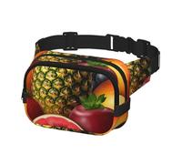 Sac banane pour homme et femme avec sangle réglable Motif fruits frais et juteux
