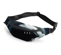 Sac banane pour homme et femme avec sangle réglable Motif lapins amusants, gris souris, 36*15cm, Art Déco