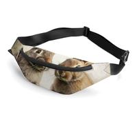 Sac banane pour homme et femme avec sangle réglable Motif lapins amusants, Lapins rigolos, 36*15cm, Art Déco