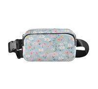 Sac banane pour homme et femme - Avec sangle réglable - Motif petites fleurs - Pour la marche, la course à pied, le cyclisme, la randonnée, les voyages et l'entraînement, C365, Poche de rangement