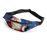 Sac banane pour homme et femme avec sangle réglable Motif tournesol, Père Noël d'hiver, 36*15cm, Art Déco