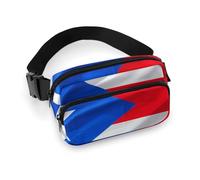 Sac banane pour homme et femme avec sangle réglable pour tous les jours, Drapeau de Porto Rico., 20x13cm