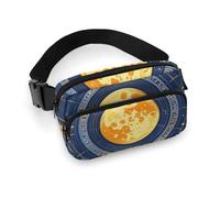 Sac banane pour homme et femme avec sangle réglable pour tous les jours, Phase lunaire Soleil Zodiaque Astrologie mystique, 20x13cm