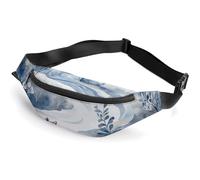 Sac banane pour homme et femme avec sangle réglable, Rat des neiges et renard, 36*15cm, Art Déco