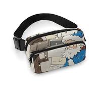 Sac banane pour homme et femme avec sangle réglable - Trois chats et oiseaux - Pour tous les jours, Lettres de neige, 20x13cm