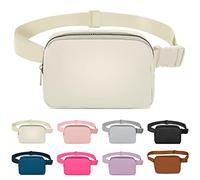 Sac Banane pour Homme et Femme, avec Sangles Réglables, Tendance, Sac de Course pour Voyage, Entraînement, Cyclisme, Randonnée, Beige, Mode