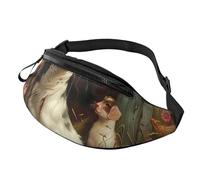 Sac banane pour homme et femme avec texture marbrée dorée et noire, Animaux de la ferme, Taille unique