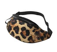 Sac banane pour homme et femme avec texture marbrée et éclaboussures de cuivre, Motif léopard, Taille unique