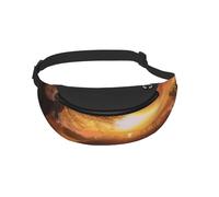 Sac banane pour homme et femme - Banc solitaire - Imprimé coucher de soleil - Pour voyage, sport, course à pied, randonnée, jogging, gym, Noir , Taille unique