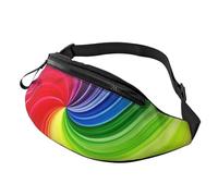Sac banane pour homme et femme, ceinture réglable, sac banane mural simple dessin animé, Tourbillon simple et coloré, 35cm x 14cm