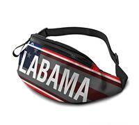 Sac Banane pour Homme et Femme, Drapeau de l'Alabama sur Les États-Unis, Ceinture réglable Poitrine pour Voyage, randonnée, Cyclisme, co