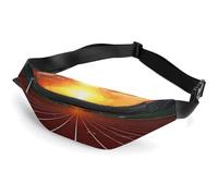 Sac banane pour homme et femme Dusk Running Track_78505488 Sac banane de sport pour voyage, course à pied, randonnée, marche, entraînement, course au crépuscule_78505488, 36 x 15 cm, Dusk Running