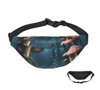 Sac banane pour homme et femme - Étanche - Avec sangle réglable - Motif girafe, Champignon Forêt Fantastique, Taille unique