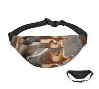 Sac banane pour homme et femme - Étanche - Bonhomme de neige - Avec sangle réglable, Écureuil amusant., Taille unique