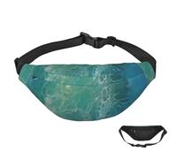 Sac banane pour homme et femme - Étanche - Motif flamant rose - Avec sangle réglable, Fond océan, Taille unique