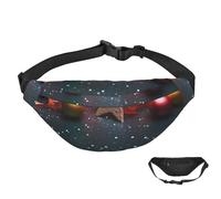Sac banane pour homme et femme - Étanche - Peinture colorée - Avec sangle réglable, Fond de lumières de Noël, Taille unique