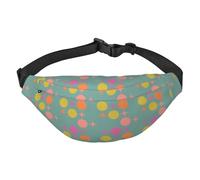 Sac Banane pour Homme et Femme, Grand Sac Banane à bandoulière avec Cercles du Milieu du siècle pour l'entraînement, la randonnée, la Course à Pied, Les Voyages, Taille Unique