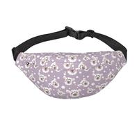 Sac banane pour homme et femme, grand sac banane à motif de cœur mignon à carreaux pour entraînement, randonnée, course à pied, voyage, Mignon lama Alpacacute Lama Alpaga, Taille unique, Sacs banane