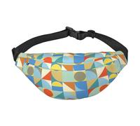 Sac Banane pour Homme et Femme, Grand Sac Banane coloré géométrique du Milieu du siècle pour l'entraînement, la randonnée, la Course à Pied, Les Voyages