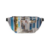 Sac banane pour homme et femme, groupe de papillons, sac banane avec sangle réglable, sac banane tendance pour voyage, Grèce Street, Taille unique