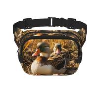 Sac banane pour homme et femme - Imperméable et réglable - Sac banane tendance en forme de canard pour la course à pied, l'entraînement, la randonnée, les voyages, noir, taille unique, Noir , Taille