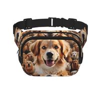 Sac banane pour homme et femme - Imperméable et réglable - Sac banane tendance - Pour la course à pied, l'entraînement, la randonnée, les voyages - Noir - Taille unique, Noir , Taille unique