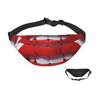 Sac banane pour homme et femme - Imperméable - Imprimé lèvres - Avec sangle réglable, Lèvres d'impression, Taille unique