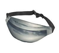 Sac banane pour homme et femme - Imperméable - Pour le sport - Tendance - Mer orageuse - Sac banane réglable avec fermeture éclair - Pour la course à pied, la randonnée, les voyages, Stormy Sea,