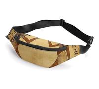 Sac banane pour homme et femme - Imprimé égyptien antique - Sac banane de sport pour voyage, course à pied, randonnée, marche, entraînement, Égyptien antique, 36 x 15 cm, Égypte ancienne, 36*15cm