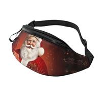 Sac banane pour homme et femme - Joli Père Noël - Sac à bandoulière avec sangle réglable