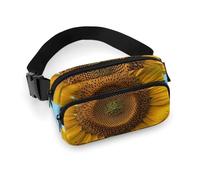 Sac banane pour homme et femme - Joli tournesol - Pour voyage, course à pied, randonnée, tournesol - 20 x 13 cm, Magnifique tournesol, 20x13cm, Sac banane