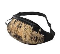 Sac banane pour homme et femme, magnifique sac banane en cristal avec sangle réglable, noir, taille unique, Noir , Taille unique