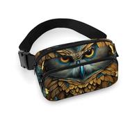 Sac banane pour homme et femme - Motif ailes de hibou - Pour voyage, course à pied, randonnée, ailes de hibou - 20 x 13 cm - 20 x 13 cm, Ailes de chou, 20x13cm, Sac banane