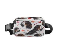 Sac banane pour homme et femme - Motif cavalier King Charles - Avec sangle réglable, C799, Poche de rangement