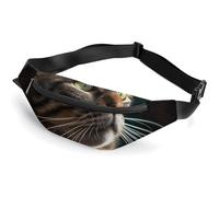 Sac banane pour homme et femme - Motif chat tigré - Sac banane pour voyage, marche, course à pied, couleur 6, 36 x 15 cm, Couleur-6, 36*15cm