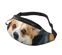 Sac banane pour homme et femme - Motif chien corgi - Réglable - Pour Halloween