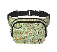 Sac banane pour homme et femme - Motif cochon d'Inde - Pour l'entraînement, la course, les voyages, la randonnée, Noir , Taille unique