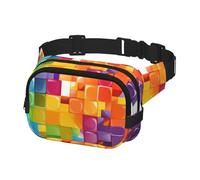 Sac banane pour homme et femme - Motif cœur coloré - Sac banane avec sangles réglables - Sac de poitrine de voyage