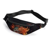 Sac banane pour homme et femme - Motif dragon chinois - Sac banane pour voyage, marche, course à pied, couleur 7, 36 x 15 cm, Couleur-7, 36*15cm